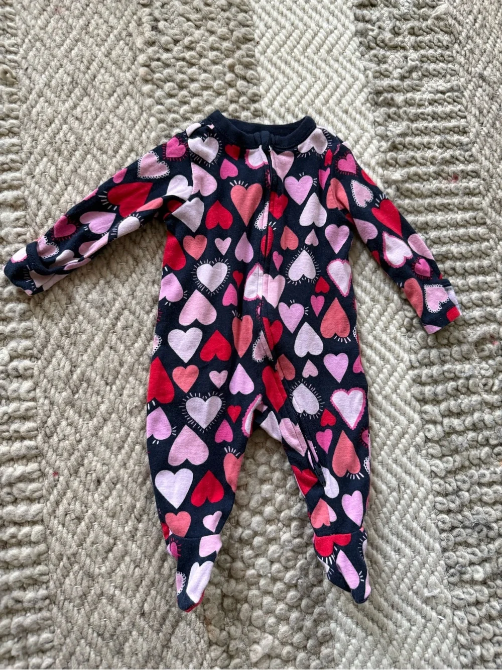 10 piece nb 0-3 months Carter's 1pcs sets sleeper girl flowers cookies hearts